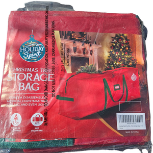 Holiday Spirit Red Zip-Up Christmas Tree Storage Bag Fits Up‎ To 7.5 Ft Tree